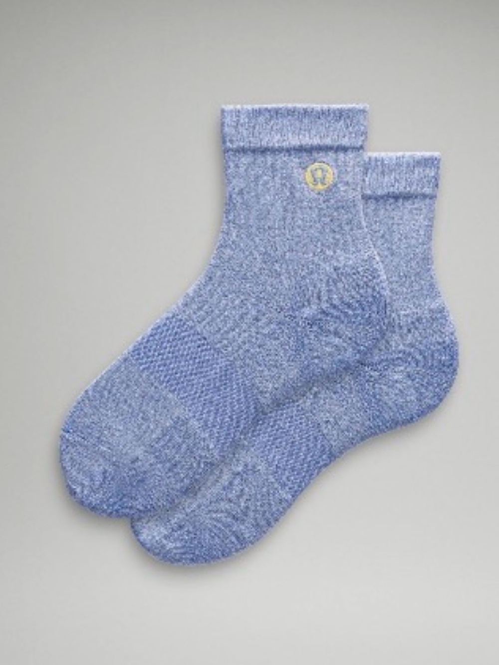 lululemon Daily Stride Quarter-Length Socks (NWT) Heathered Blue Willow, Medium